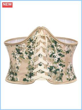 Renaissance Lace Up Corset Belt Floral Corset Waist Belt Women's Sz 14
